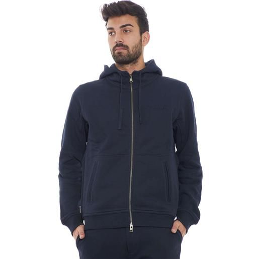 Woolrich felpa uomo luxury fleece full zip hoodie blu navy / xl