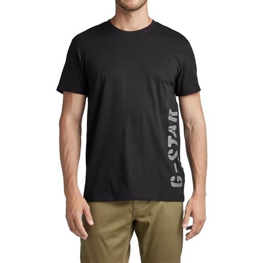 G Star g-star raw t shirt uomo side stencil nero / xl