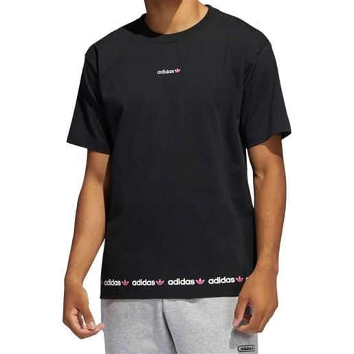 Adidas t shirt uomo linear repeat nero / xl