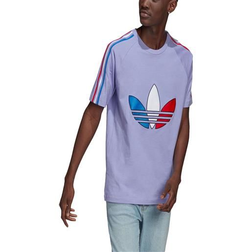 Adidas t shirt uomo adicolor tricolor gq8921 lavanda / m