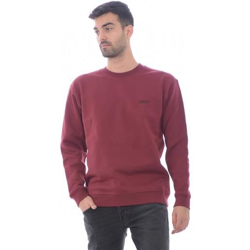 Dondup felpa uomo girocollo bordeaux / l