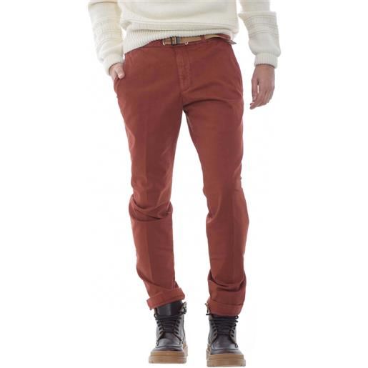 White Sand pantaloni uomo in gabardina stretch ruggine / 44