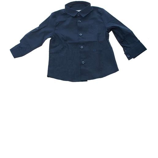 Daniele alessandrini camicia da bambino in cotone blu / 9m