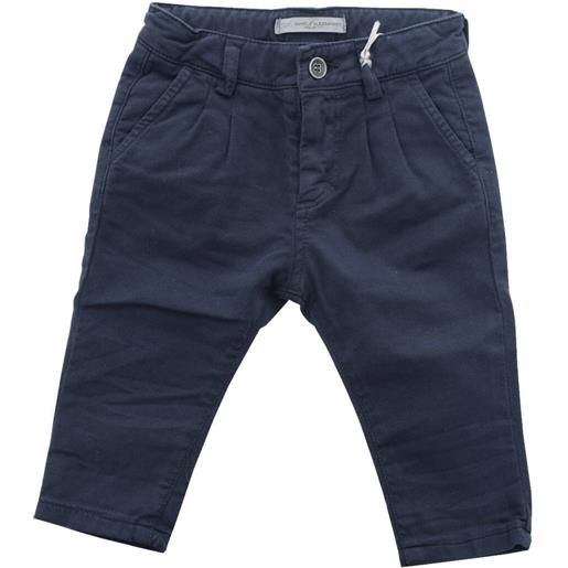 Daniele Alessandrini pantaloni bambini con chiusura zip e bottone blu / 9m