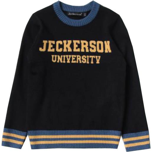 Jeckerson maglia bambino con maxi ricamo lettering blu / 24m
