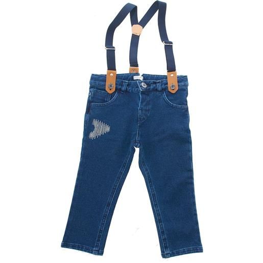 Le Bebè jeans bambino con bretelle denim / 12m