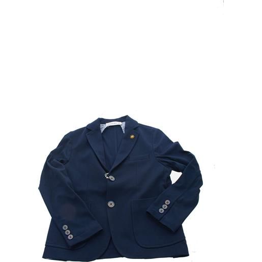 Manuel Ritz giacca da bambino con tasconi e collo revers blu / 8a
