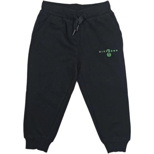 John Richmond pantalone bambino con stampa logo in rilievo nero / 6m