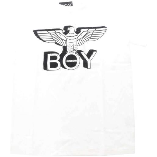 Boy London t shirt bambino con maxi stampa bianco / 10a