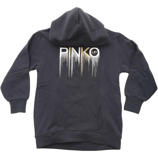 Pinko felpa bambina con logo cucito nero / 8a