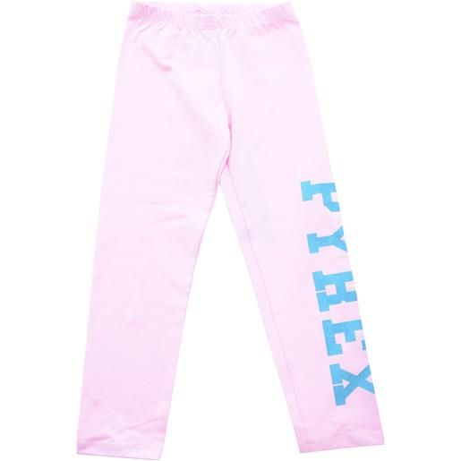 Pyrex leggings bambina in jersey rosa / 5a