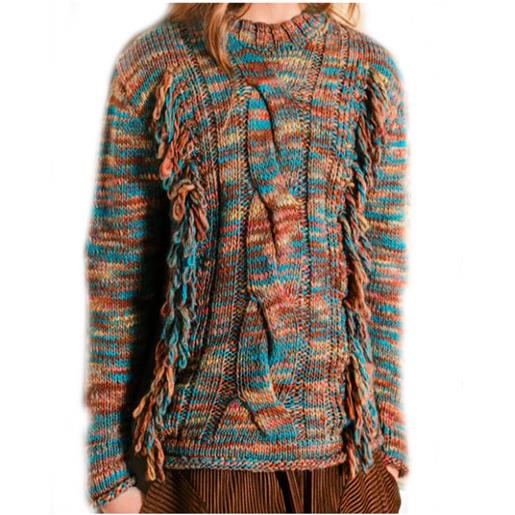 Magil maglione bambina con frange multicolore / 4a