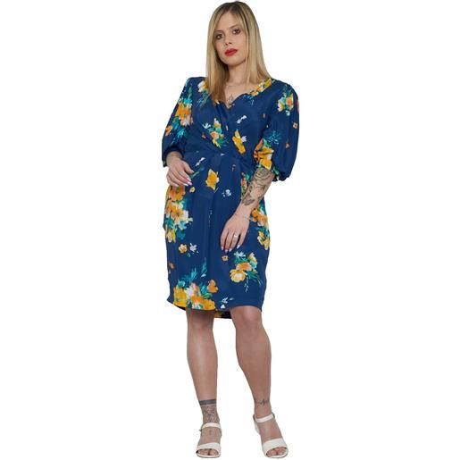 Moschino boutique abito donna a fantasia floreale blu / 40