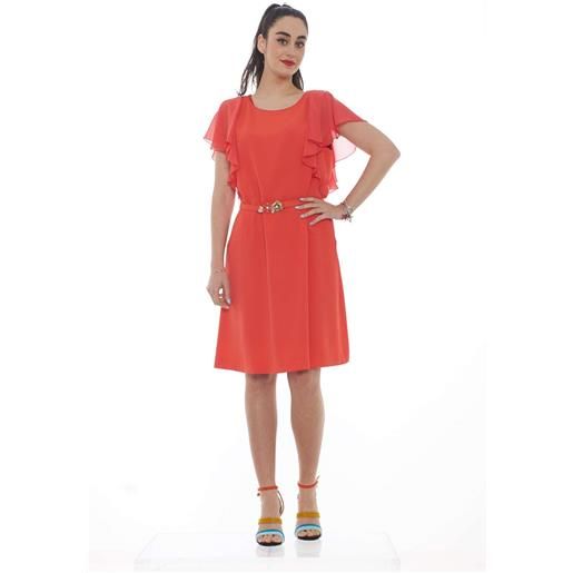 Marta Studio abito donna con balze e cintura arancio / 44