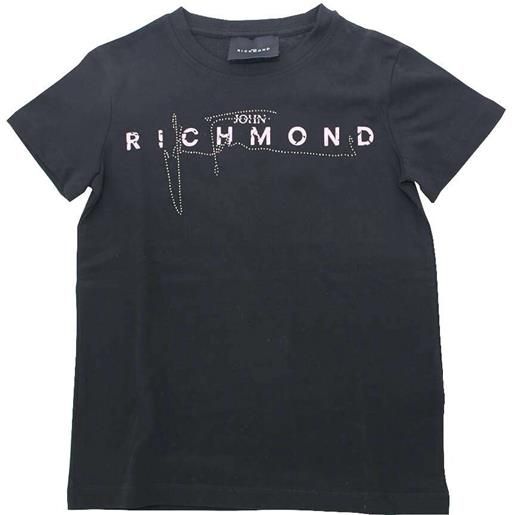 John Richmond richmond t shirt bambina con strass nero / 8a