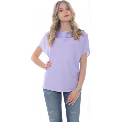 Imperial t shirt donna con collo ad anello lilla / l