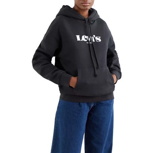 Levi's felpa donna graphic stansard hoodie nero / xxs