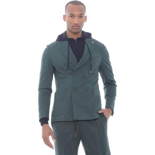 Outfit giacca uomo doppiopetto verde / 46