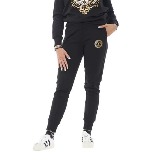 Versace Jeans Couture pantaloni della tuta donna con emblem nero / l