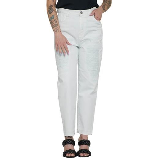 Pinko jeans donna flexi maddie 3 mom fit bianco / 25