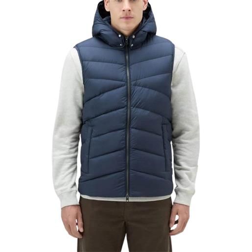 Woolrich smanicato uomo sundance down vest blu / m