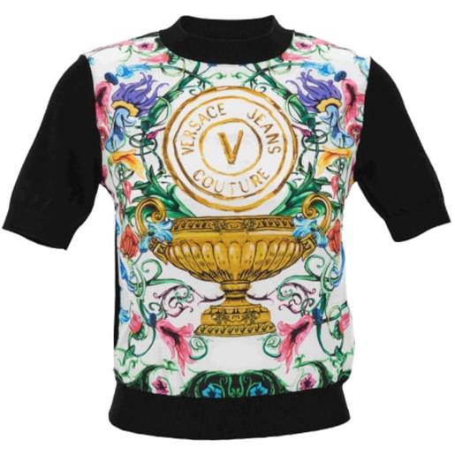 Versace Jeans Couture maglia donna emblem garden fantasia / m