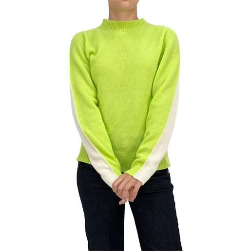 Vicolo maglia donna bicolore verde / tu