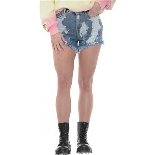 Barrow shorts donna di jeans effetto tie dye denim / xs