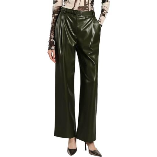 Imperial pantaloni donna in ecopelle verde / xxs