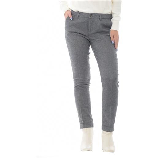 Liu Jo pantalone donna in lana effetto laminato grigio / 40