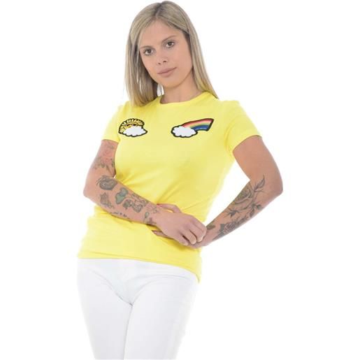 Moschino love Moschino t shirt donna con patch giallo / 42