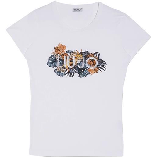 Liu Jo t shirt donna con stampa floreale e strass multicolore / s