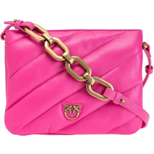 Pinko borsa donna mini twins bag maxi quilt rosa / tu