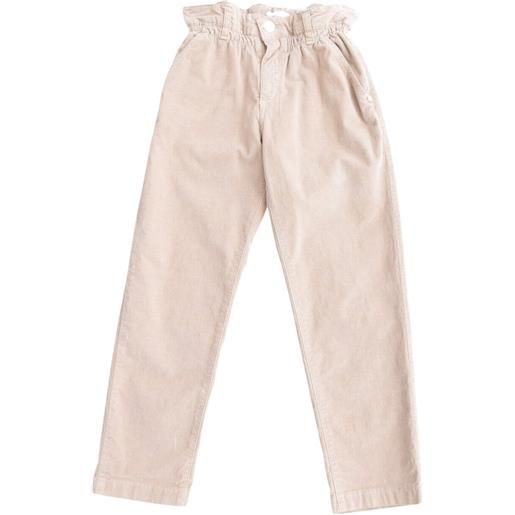 Lùlù by Miss Grant pantalone bambina con vita elastica beige / 8a