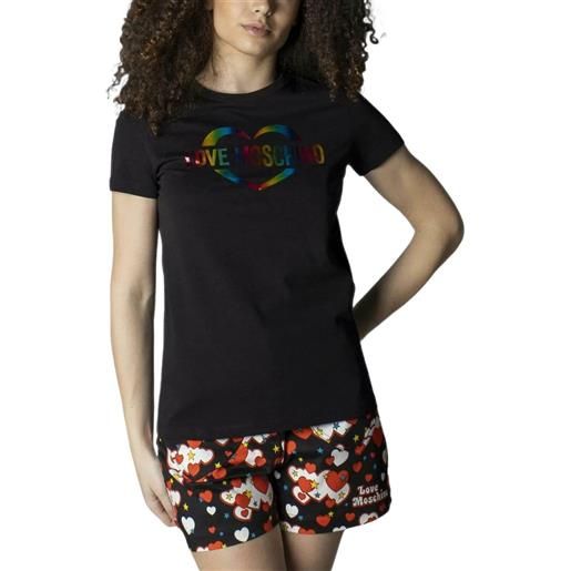 Moschino love Moschino t-shirt donna stampa multicolor nero / 42