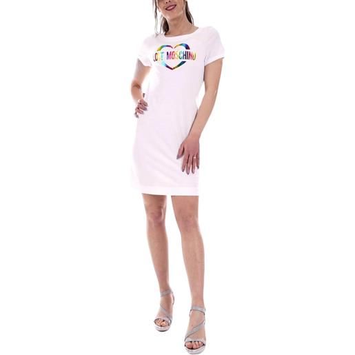 Moschino love Moschino abito donna rainbow bianco / 38