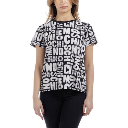 Moschino love Moschino t-shirt donna lettering all over nero / xs