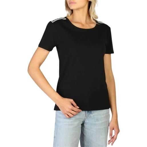 Moschino underwear t-shirt donna con spalle logate nero / m