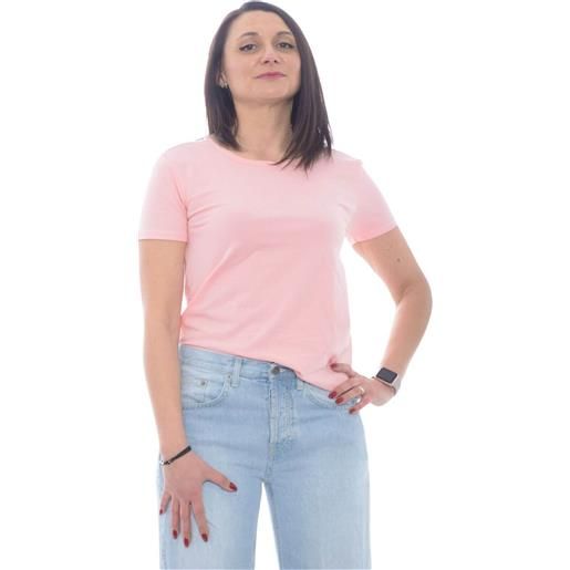Moschino underwear t-shirt donna con spalle logate rosa / xs