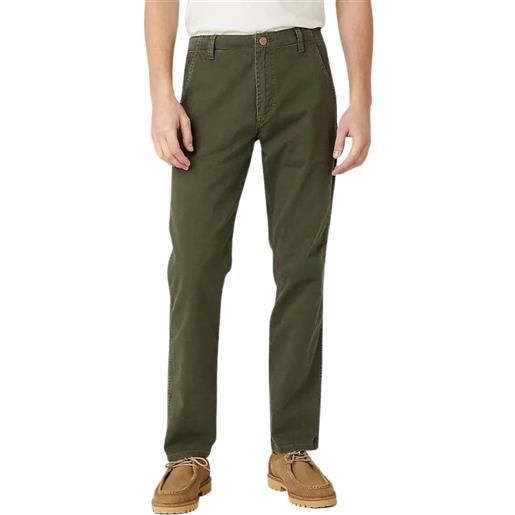 Wrangler pantalone uomo casey chino verde / 30