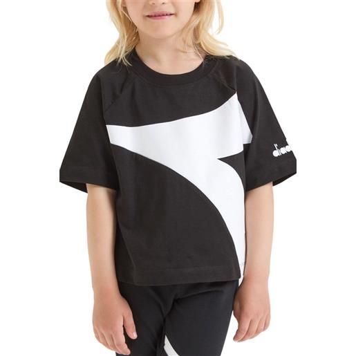 Diadora t-shirt bambina power logo nero / 4a