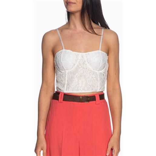 Have One top donna in pizzo bianco / s