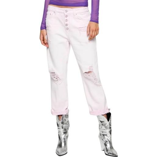 Dondup jeans donna koons gioiello loose fit rosa / 25