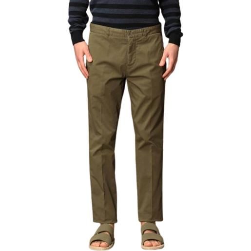 Brooksfield pantalone uomo plain stretch verde militare / 56
