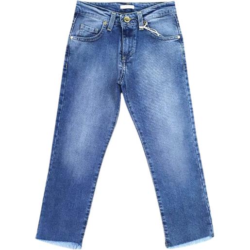 Lùlù by Miss Grant jeans bambina fondo sfrangiato denim / 8a