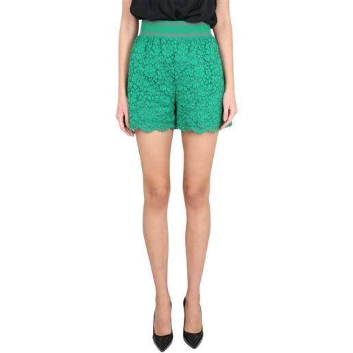 Moschino boutique short donna in pizzo verde / 40