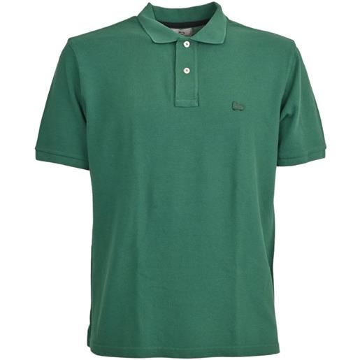 Woolrich polo uomo classic american verde / s