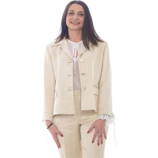 Seventy giacca donna misto lino beige / 42