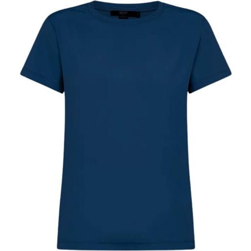 Seventy t-shirt donna in crêpe di viscosa blu navy / l