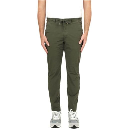 Briglia 1949 pantalone uomo con coulisse verde militare / 50